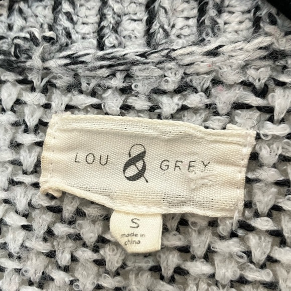 Lou & Grey Two-Toned Grey Cardigan Sweater. Size M - Picture 2 of 4